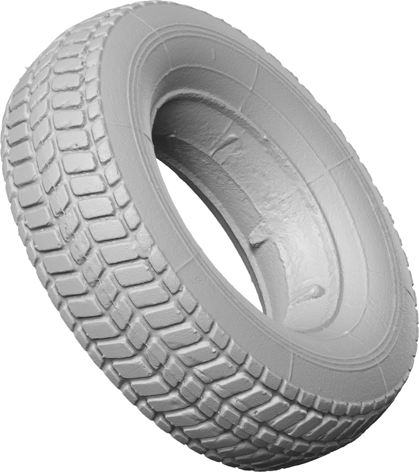 Neumático de carretilla sin procesar escaneado modelo 3d